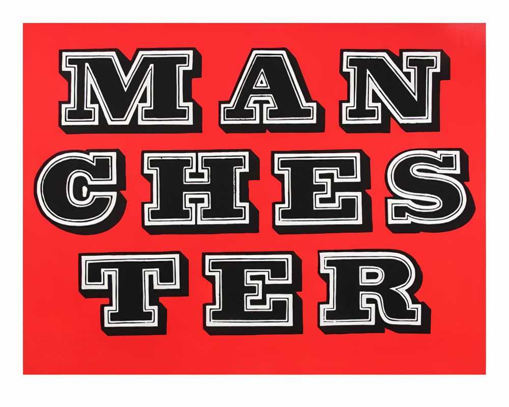 Ben Eine, ‘Manchester (Red)’, 27-10-2017, Print, Two colour screenprint Somerset Satin 300gsm paper, Papa's Print Shop, Numbered