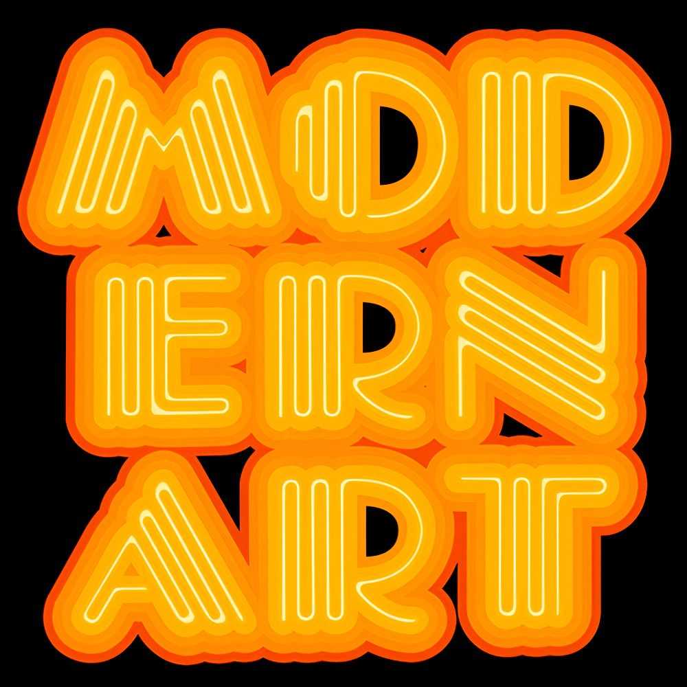 Ben Eine, ‘Modern Art (Neon Orange)’, 16-03-2015, Print, 9 Color hand pulled screen print with UV screen, Elephants And Castles, Numbered
