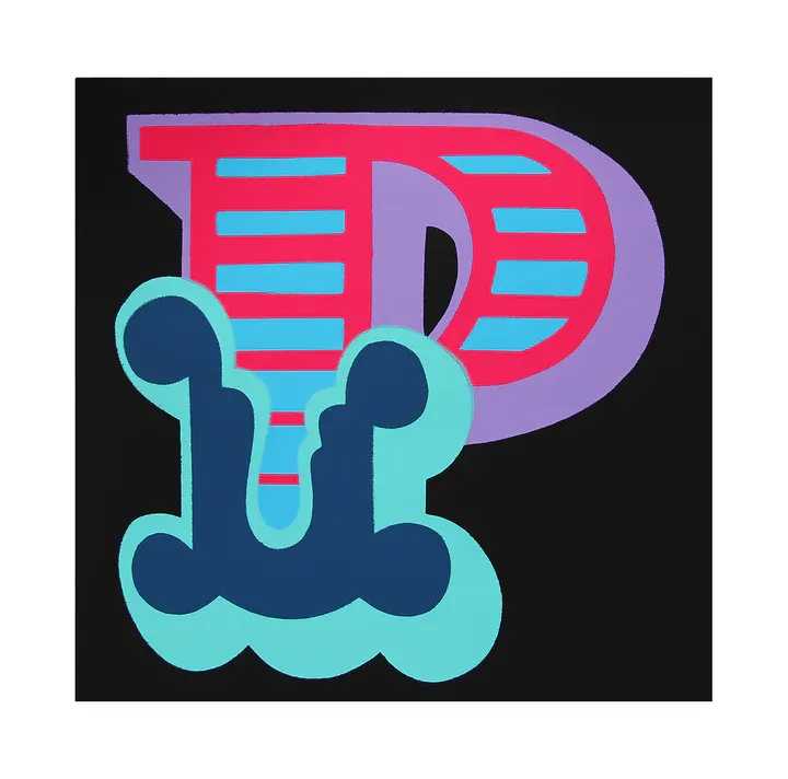 Ben Eine, ‘P (Blue)’, 14-06-2015, Print, 6 colour screen print on Somerset Satin 300gsm paper, Jealous Gallery, Numbered