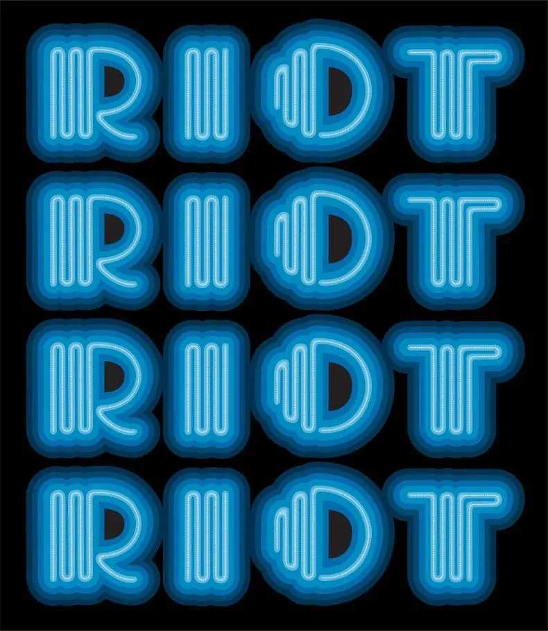 Ben Eine, ‘Riot (Blue)’, 01-08-2015, Print, 9 Color hand pulled screen print with UV screen, Elephants And Castles, Numbered