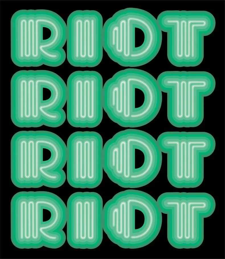 Ben Eine, ‘Riot (Green)’, 01-08-2015, Print, 9 Color hand pulled screen print with UV screen, Elephants And Castles, Numbered