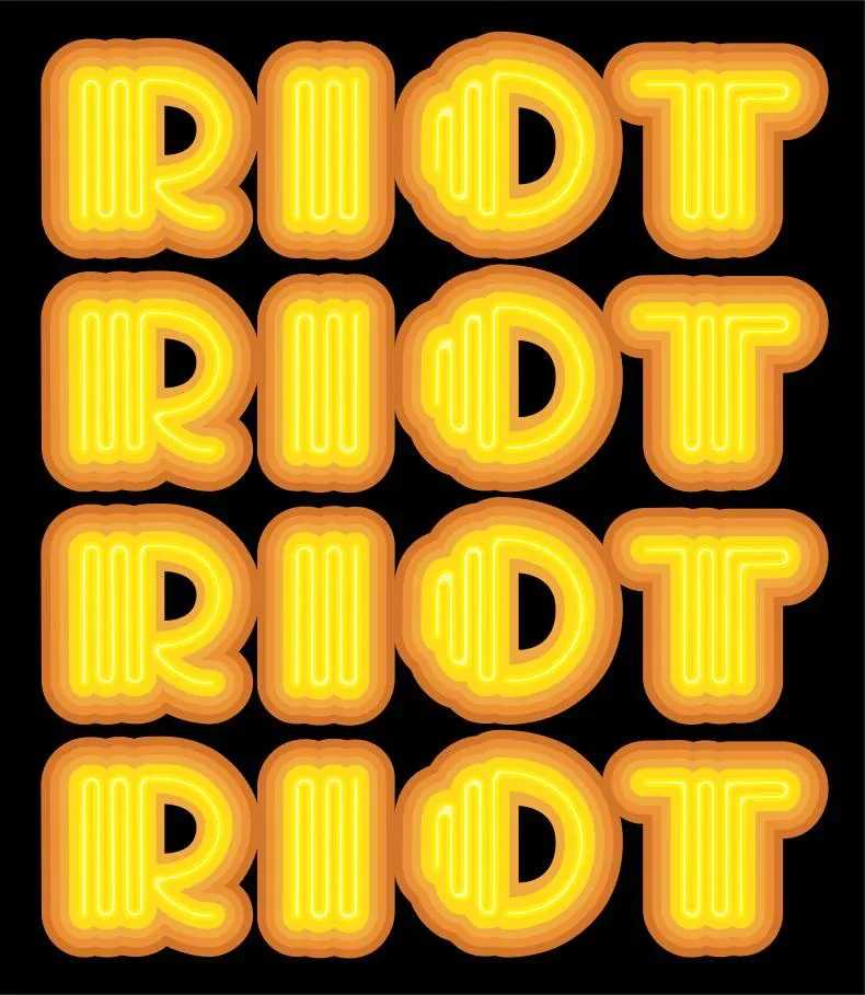 Ben Eine, ‘Riot (Yellow)’, 01-08-2015, Print, 9 Color hand pulled screen print with UV screen, Elephants And Castles, Numbered