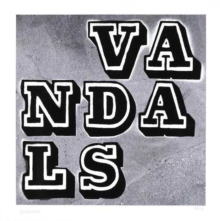 Ben Eine, ‘Vandals’, 23-08-2007, Print, Screenprint on litho background, Kemistry Gallery, Numbered