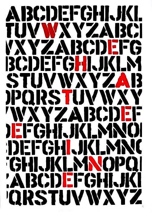 Ben Eine, ‘We Hate Eine (Black With Red)’, 2004, Print, Screenprint, Pictures On Walls, Numbered