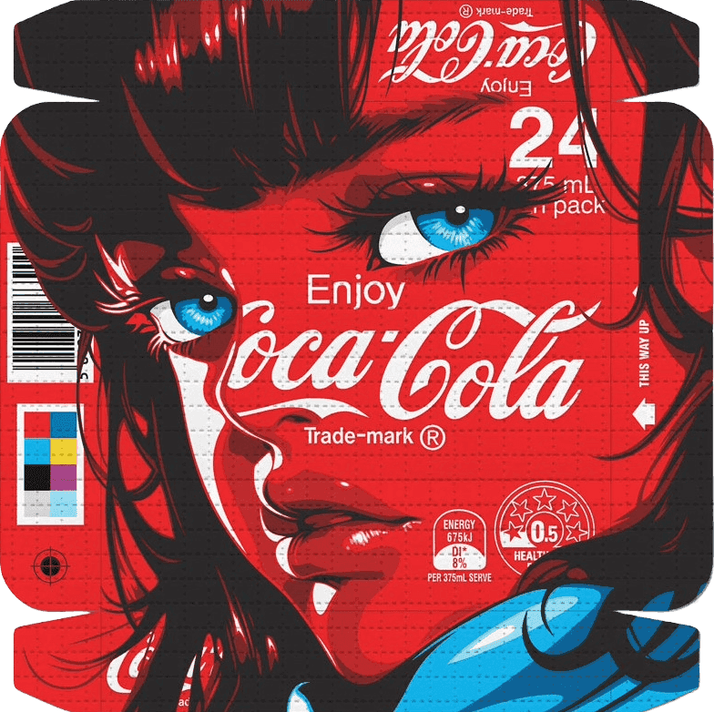 Ben Frost, ‘Cola Girl’, 2026, Print, Archival Pigment Print on Perforated Blotter Paper, 1xRUN, Numbered