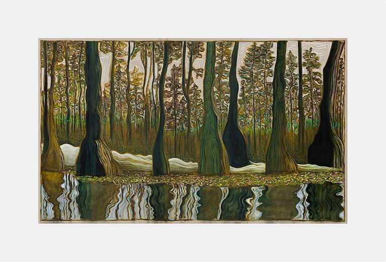 Billy Childish, ‘Cypress Trees, Morning’, 26-10-2018, Print, Archival reproduction print on heavy matt stock, L-13 Light Industrial Workshop, Numbered