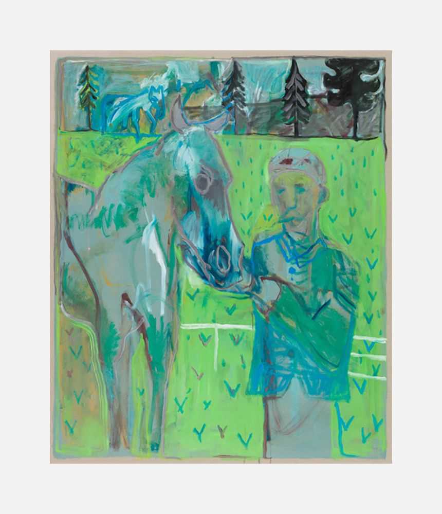 Billy Childish, ‘Man with a horse’, 2019, Print, Archival reproduction print on heavy matt stock, L-13 Light Industrial Workshop, Numbered
