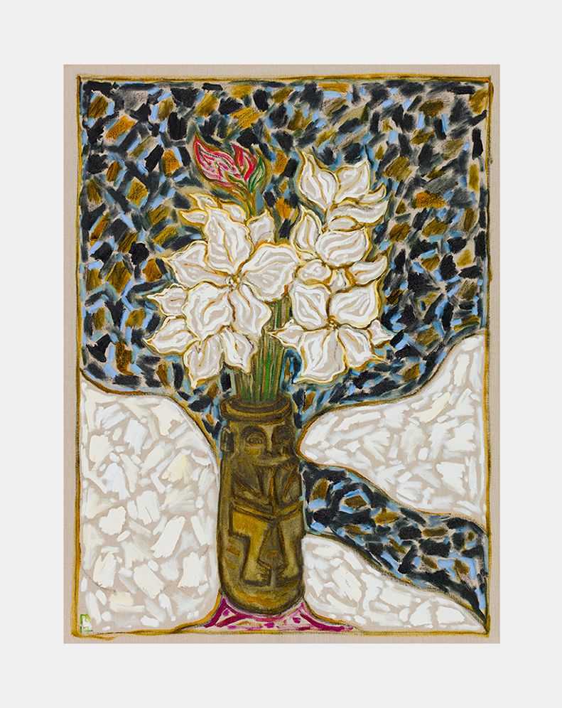Billy Childish, ‘Flowers In Mouth Puller Pot’, 05-10-2017, Print, Archival reproduction print on heavy matt stock, L-13 Light Industrial Workshop, Numbered