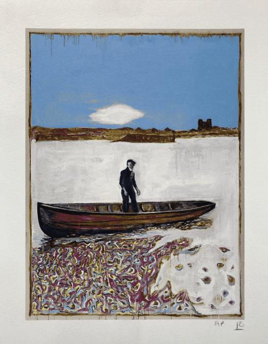 Billy Childish, ‘Moonrise On River’, 2012, Print, Giclee Print, null, Numbered
