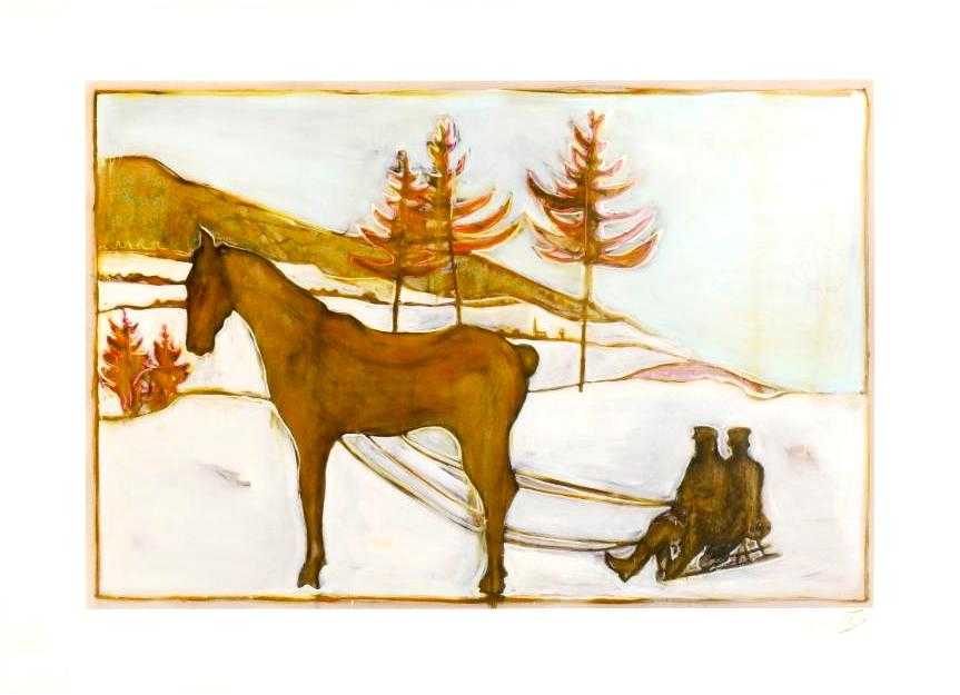 Billy Childish, ‘Sledge Horse’, 06-12-2013, Print, Archival reproduction print on heavy matt stock, L-13 Light Industrial Workshop, Numbered