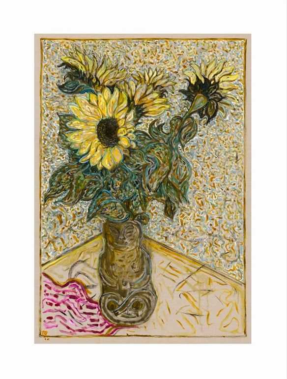 Billy Childish, ‘Sunflowers’, 09-09-2015, Print, Archival reproduction print on heavy matt stock, L-13 Light Industrial Workshop, Numbered