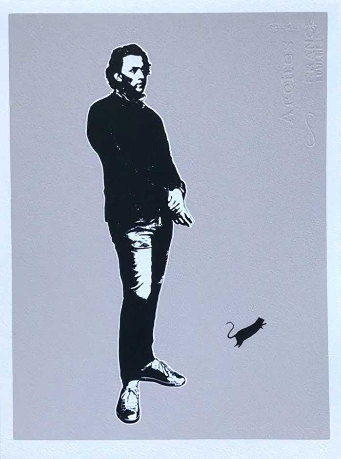 Blek le Rat, ‘Frédéric Chopin (Grey)’, 06-11-2020, Print, 2 colour screenprint on 300gsm Vélin d'Arches paper, Self-released, Numbered