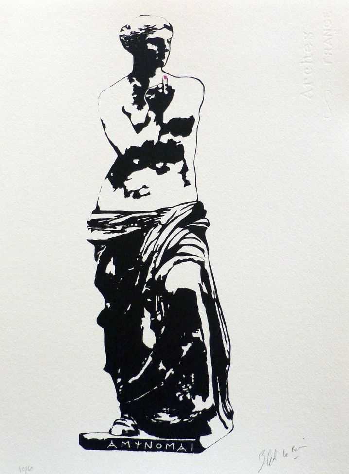 Blek le Rat, ‘I Resist (Venus De Milo)’, 29-03-2017, Print, Two color screenprint on 300gsm Arches paper, Vetical Gallery, Numbered