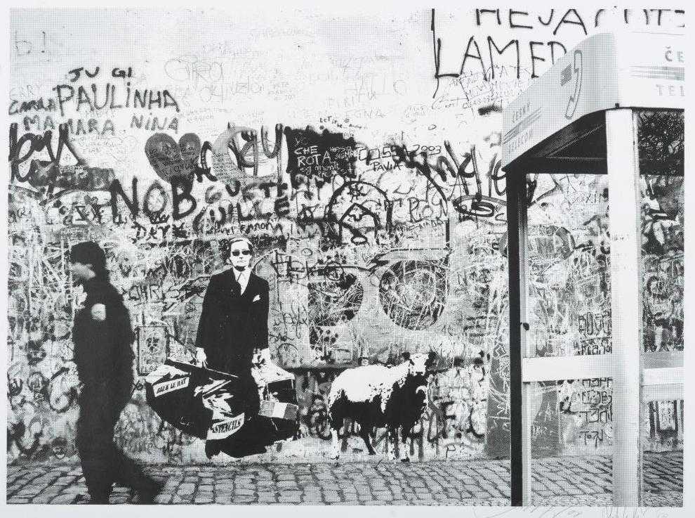 Blek le Rat, ‘The Man Who Goes Through Walls’, 05-04-2008, Print, Screenprint, Subliminal Projects, Numbered