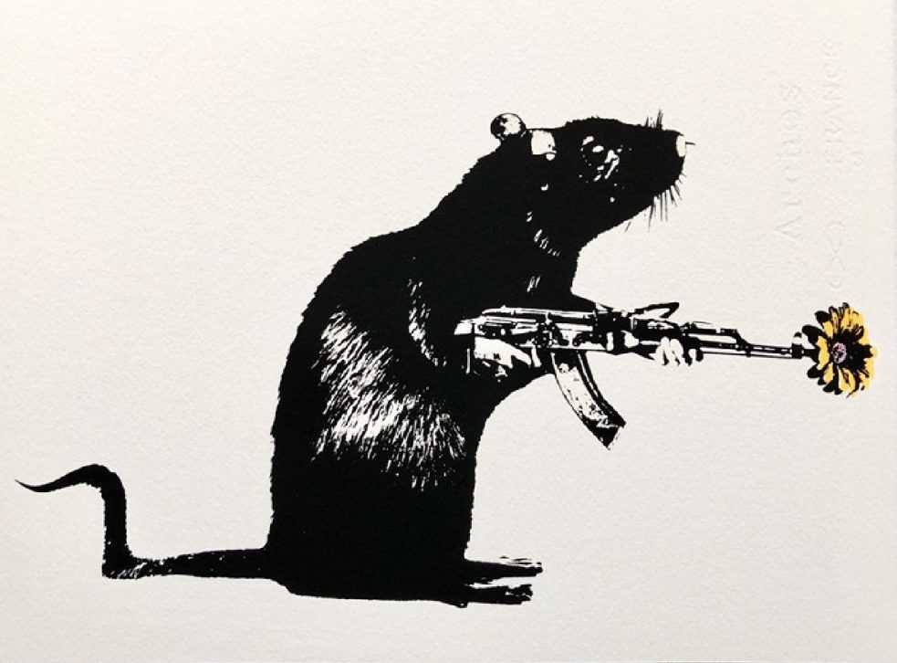 Blek le Rat, ‘The Warrior (Yellow)’, 01-03-2020, Print, 4 colour screenprint on 300gsm Vélin d'Arches paper, Self-released, Numbered