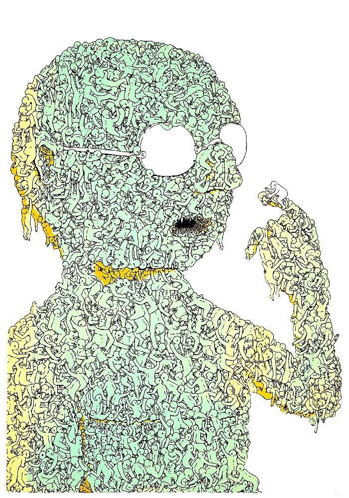 Blu, ‘Demos (Special)’, 04-04-2008, Print, Three colors on 250 grams extrawhite paper, Studiocromie, Numbered, Handfinished
