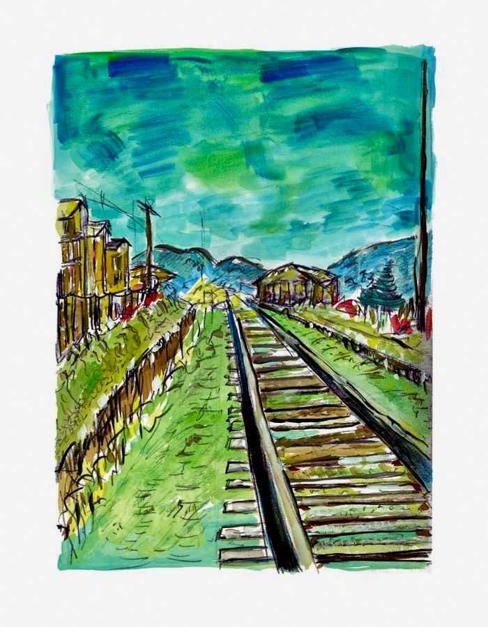 Bob Dylan, ‘Train Tracks - Medium (2008) (Framed)’, 2008, Print, Fine Art Print, Castle Fine Art, Numbered, Framed