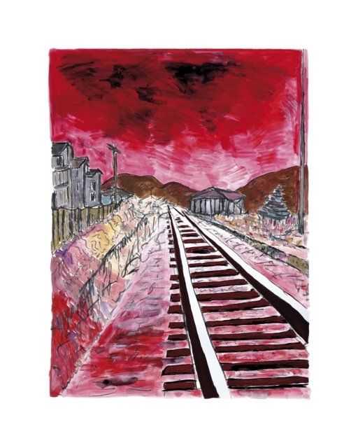 Bob Dylan, ‘Train Tracks (Red 2010)’, 2010, Print, Giclée print on Hahnemühle 350gsm Museum Etching Paper, Washington Green Fine Art, Numbered
