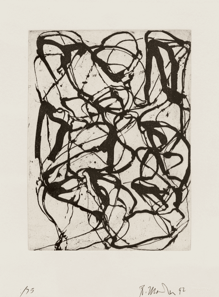 Brice Marden, ‘Han Shan Exit’, 1992, Print, Etching with aquatint on Twinrocker handmade paper, null, Numbered, Dated