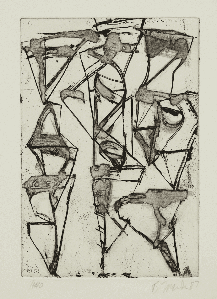 Brice Marden, ‘Tu Fu’, 1987, Print, Etching, on Arches paper, with full margins, null, Numbered, Dated