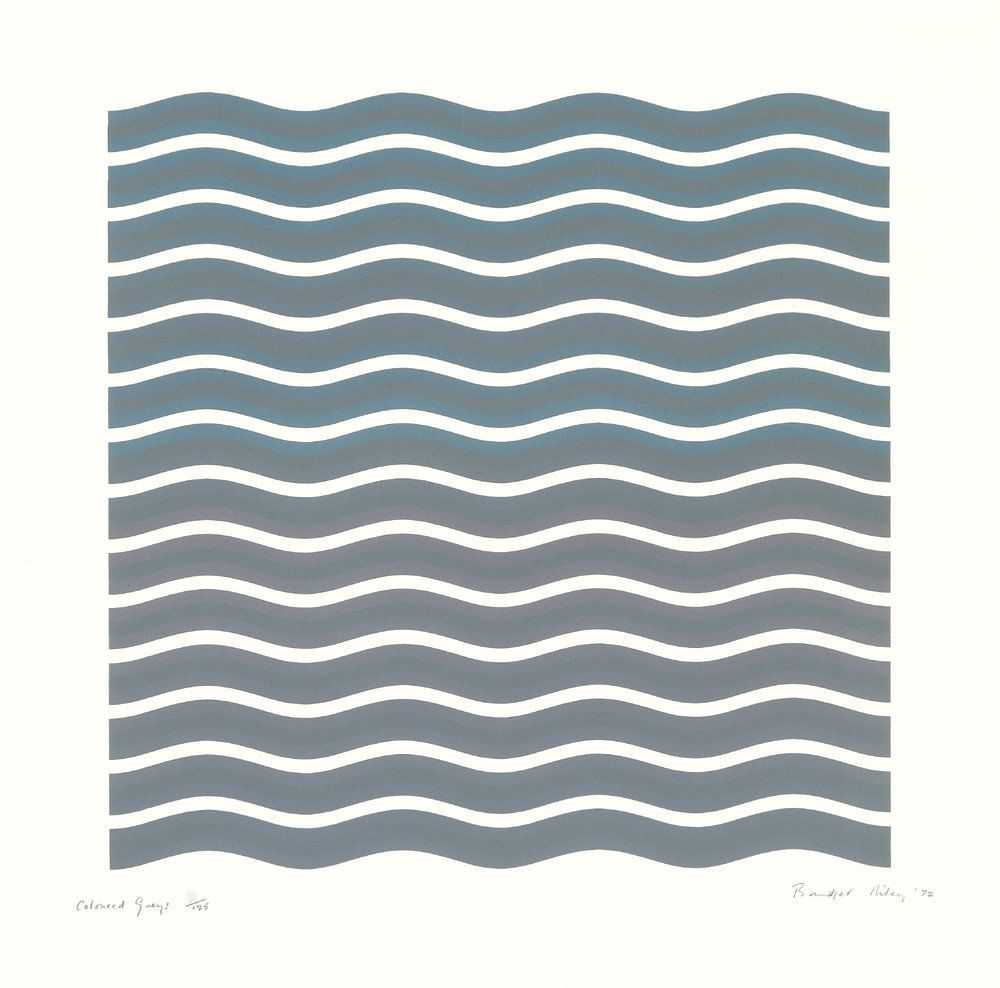 Bridget Riley, ‘Coloured Greys II’, 1972, Print, Screenprint in four colours with white under print on paper, null, Numbered, Dated
