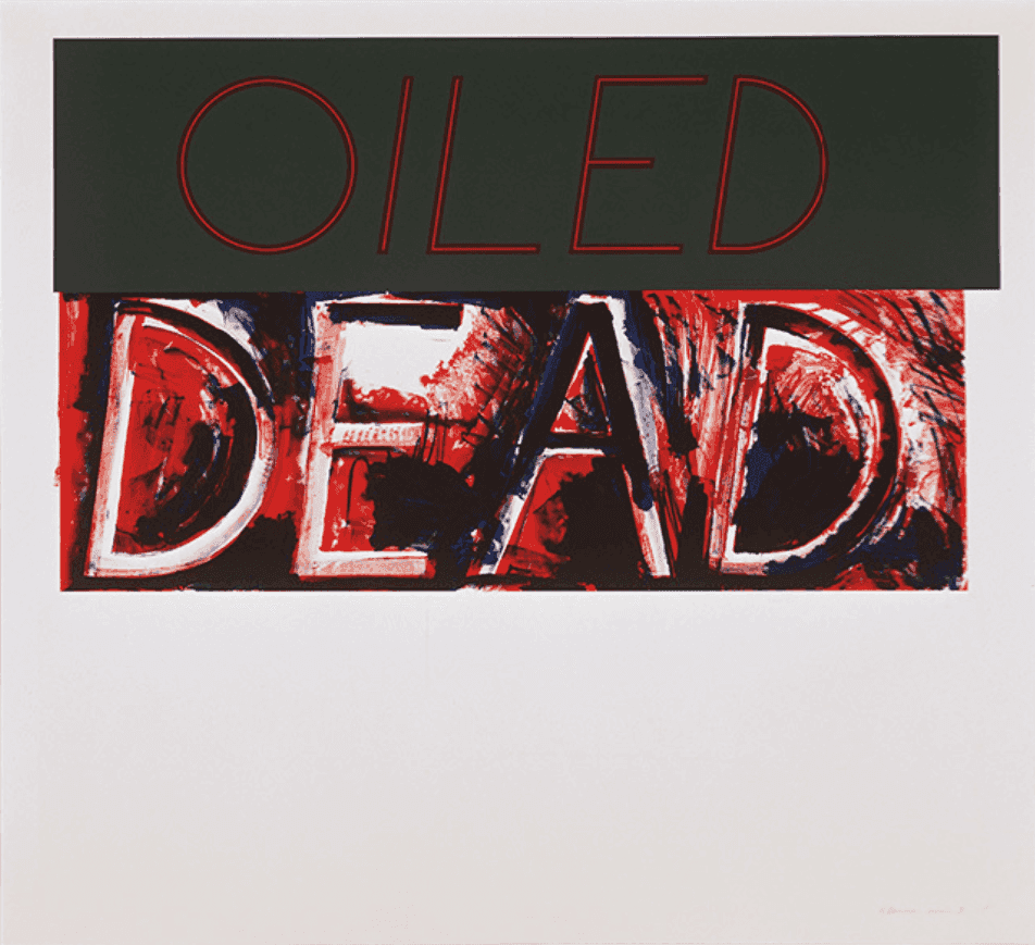 Bruce Nauman, ‘Oiled Dead (State)’, 1975, Print, 4-color screenprint/2-color lithograph, Gemini G.E.L. LLC, Numbered, Dated