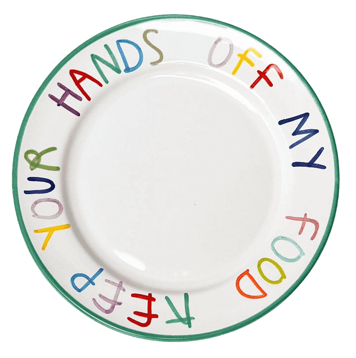 CB Hoyo, ‘Hands Off' Hand Painted Ceramic Plate’, 2024, Collectible, Hand Painted ceramic plate, null, 