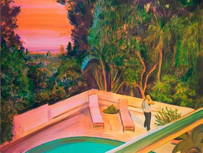 Caroline Walker, ‘Calling (Sunset Portfolio)’, 2018, Print, Lithograph on paper, Anat Ebgi Gallery, Numbered