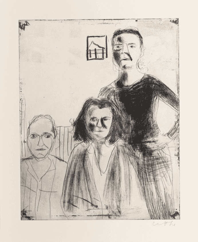 Chantal Joffe, ‘Three Sisters III’, 2025, Print, Etching, Paragon | Contemporary Editions Ltd, Numbered