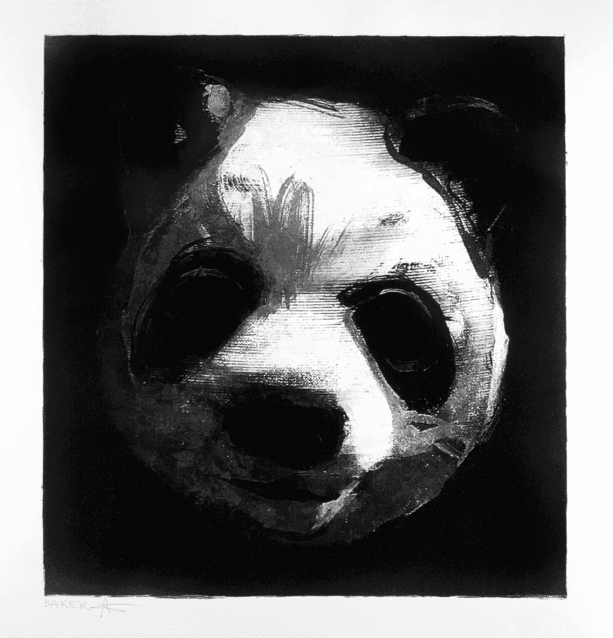 Charming Baker, ‘Panda Flocked #182’, 2018, Print, Hand embellished flocked screen print on paper, null, 