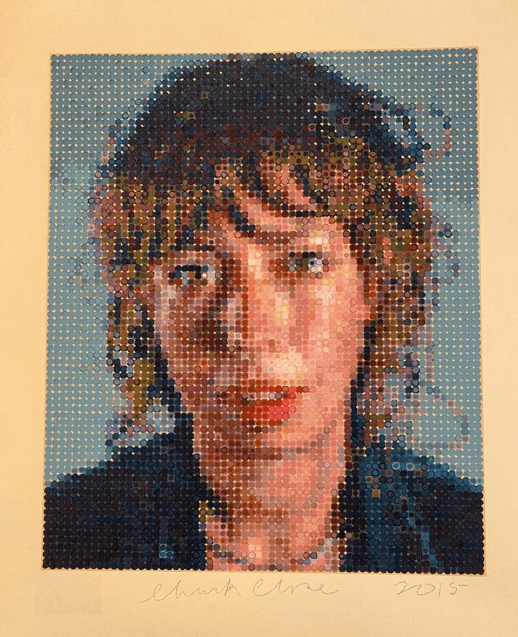Chuck Close, ‘Cecily’, 2015, Print, Felt Hand Stamp, Mid Mark Studios, Numbered, Dated