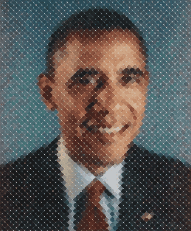 Chuck Close, ‘Obama III’, 2012, Print, Archival watercolor pigment print on fine woven art paper, null,