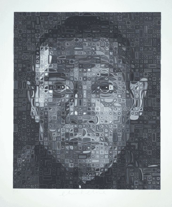 Chuck Close, ‘Zhang Huan II’, 2013, Print, 59 color silkscreen with airbrush on Lanaquarelle, Two Palms, 