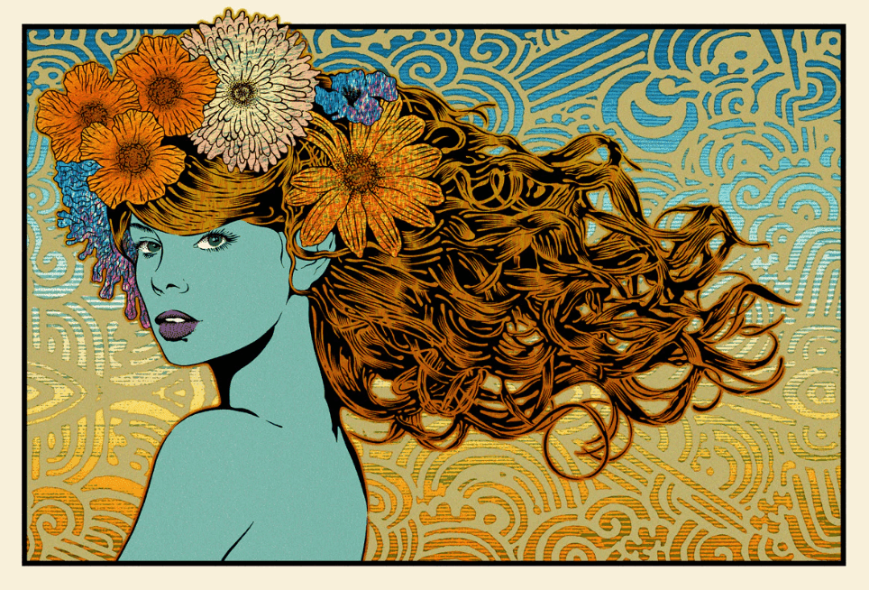 Chuck Sperry, ‘Naiad’, 2014, Print, 6 colors on oak panel, null, Numbered