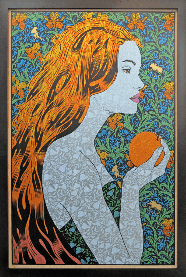 Chuck Sperry, ‘Sisters (Blue)’, 2014, Print, 7 colors on oak panel, null, Numbered