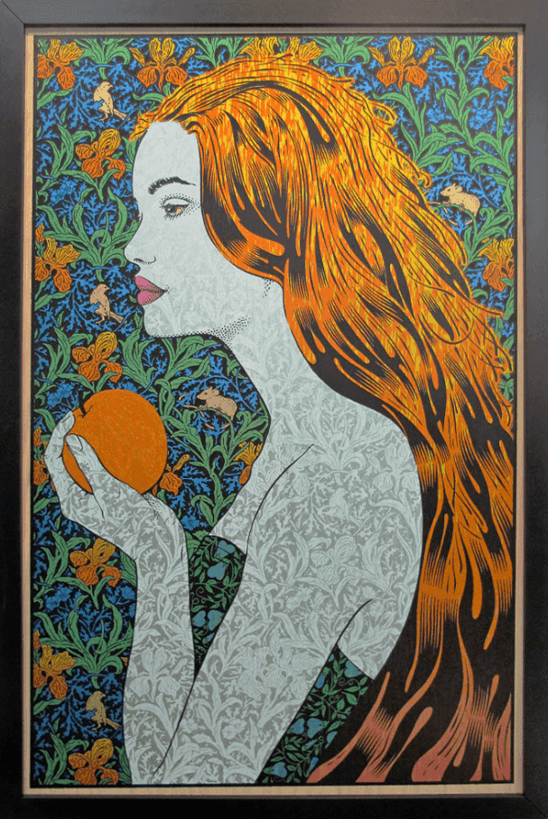 Chuck Sperry, ‘Sisters (Green)’, 2014, Print, 7 colors on oak panel, null, Numbered