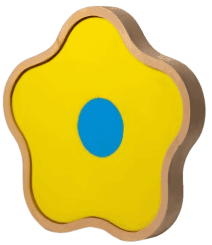 CJ Hendry, ‘Fleur’, 2025, Sculpture, Beech wood frame and painted canvas flower, null,