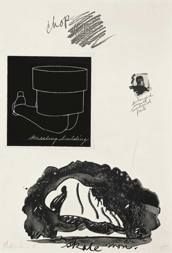 Claes Oldenburg, ‘Notes (Skate Monument)’, 1968, Print, 6 color lithograph/embossing, Gemini G.E.L., 