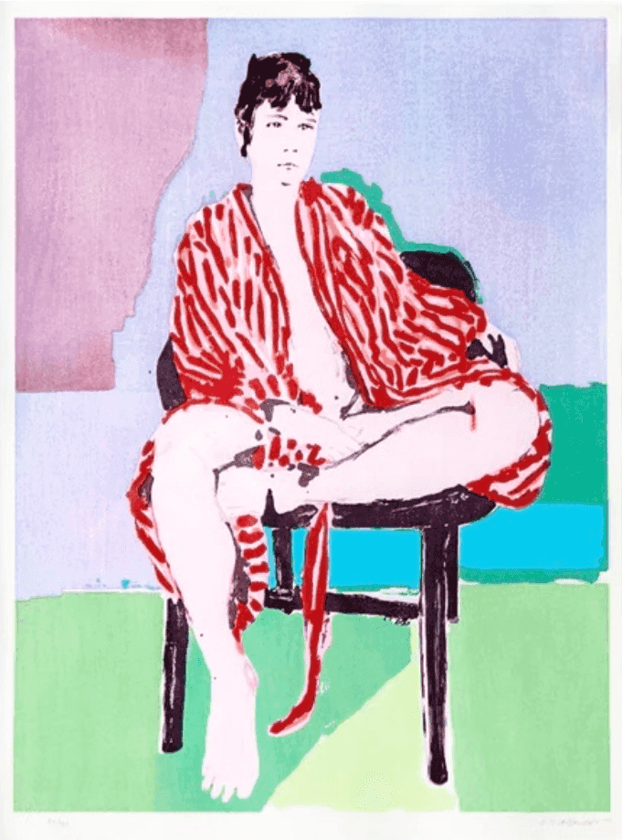 Claire Tabouret, ‘Self Portrait’, 2025, Print, Ukioy-e (Woodcut print on paper), Adachi Institute of Woodcut Prints, 