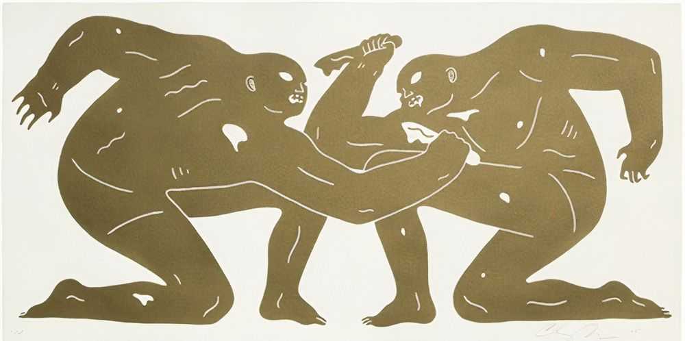 Cleon Peterson, ‘Balance Of Power (Gold)’, 11-08-2015, Print, Hand pulled screenprint printed on 290gsm Coventry Rag paper with deckled edges, Library Street Collective, Numbered