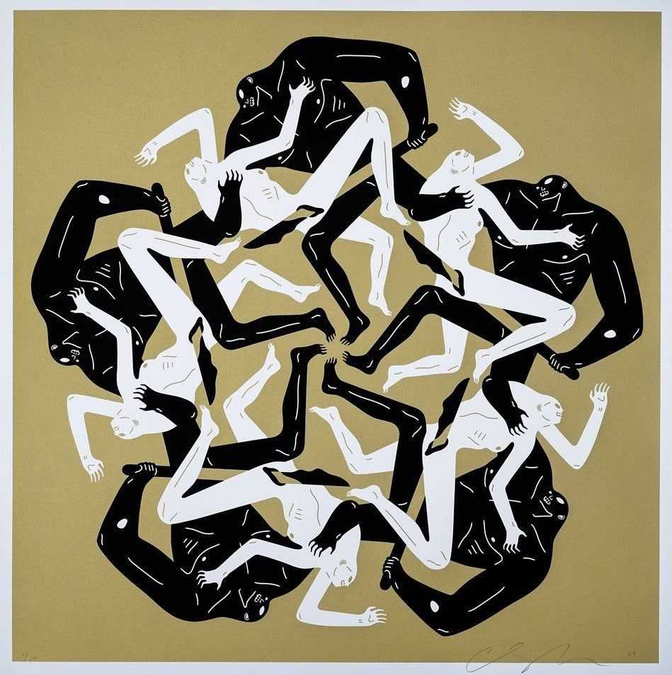 Cleon Peterson, ‘Eclipse II (Gold)’, 26-11-2017, Print, Hand pulled black and gold screenprint printed on 290gsm Coventry Rag paper with deckled edges, Self-released, Numbered