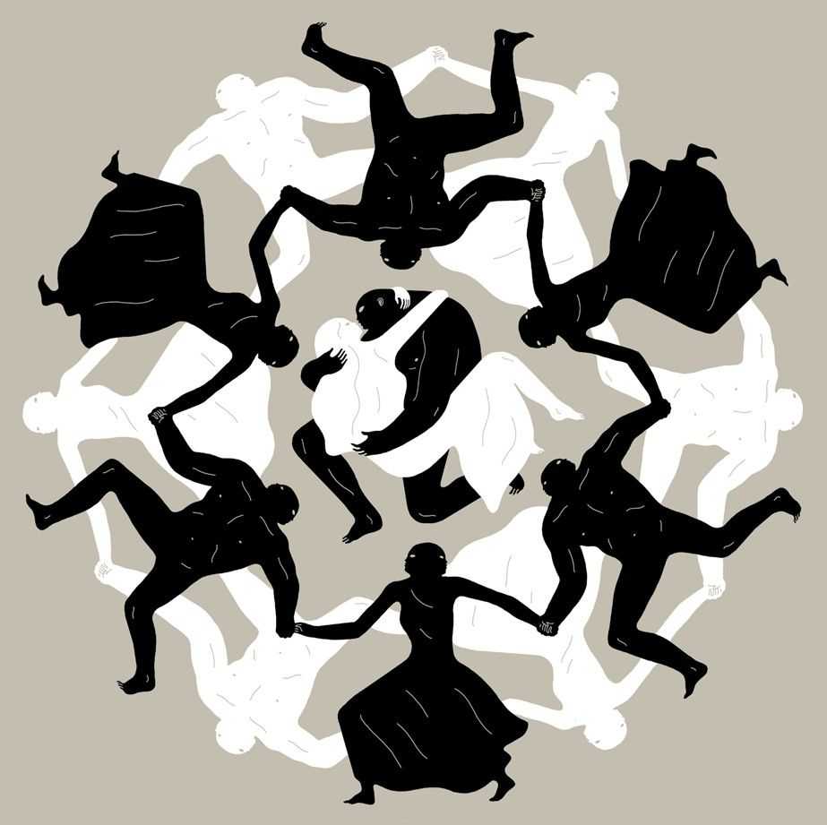 Cleon Peterson, ‘Endless Sleep (White)’, 02-06-2016, Print, Hand pulled black and gold screenprint printed on 290gsm Coventry Rag paper with deckled edges, Self-released, Numbered