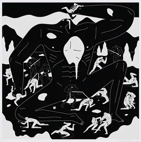 Cleon Peterson, ‘Punishment (Bone)’, 06-07-2021, Print, Hand pulled screenprint printed on 290gsm Coventry Rag paper with deckled edges, Self-released, Numbered