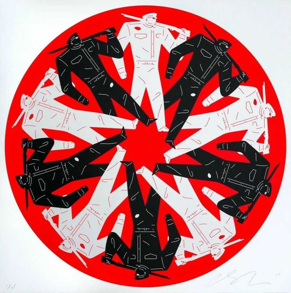 Cleon Peterson, ‘Rule Of Law (Red)’, 28-08-2018, Print, Hand pulled screenprint printed on 290gsm Coventry Rag paper with deckled edges, Self-released, Numbered