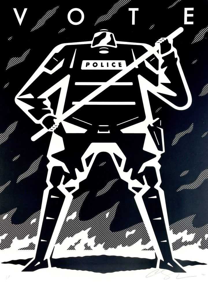 Cleon Peterson, ‘Vote II (Black - White)’, 2020, Print, Hand-pulled screen print on 290gsm Arches Rag paper with deckled edges., null, Numbered