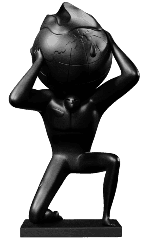 Cleon Peterson, ‘World on Fire (Sculpture)’, 01-12-2021, Sculpture, Matte White Resin, NTWRK, Numbered