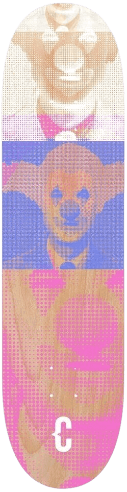 Clown Skateboards, ‘Hyper Ed White Top’, 2021, Collectible, Screenprint on 7-ply Canadian Maple, Clown Skateboards, 