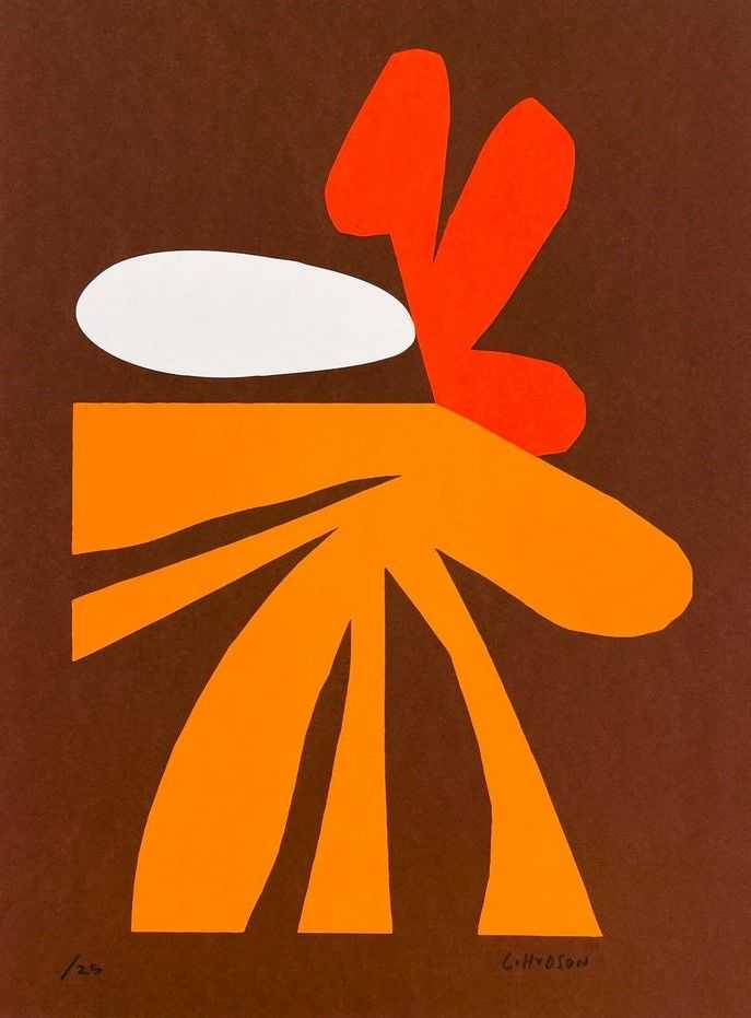Cody Hudson, ‘Nonverbal Thoughts & Beliefs (Brown)’, 2023, Print, 4-color Hand-Pulled Screen Print on Coventry Rag Smooth 335gsm with hand-deckled edges, null, Numbered