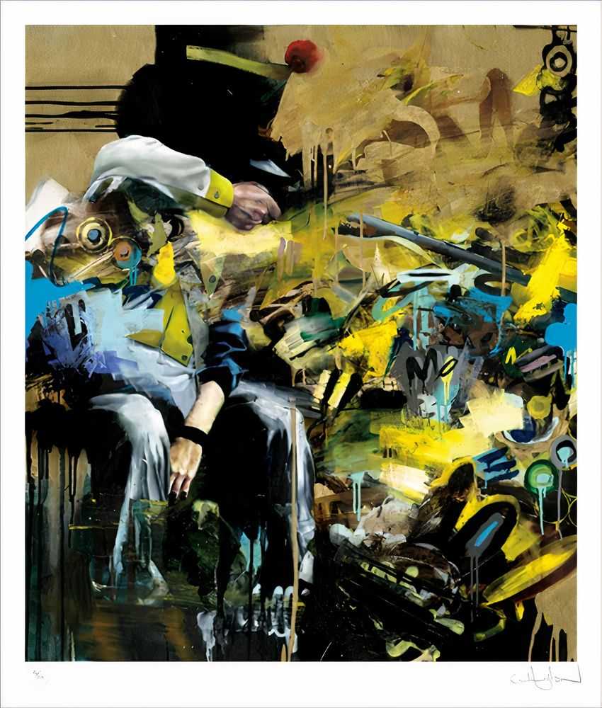 Conor Harrington, ‘A Worm In The Suburban Bud’, 18-04-2009, Print, 4 colour screenprint on 100% cotton rag, BLK/MRKT Editions, Numbered