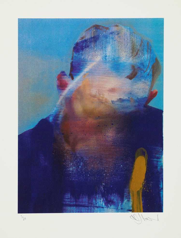 Conor Harrington, ‘Head Of State / State Of Head 10 07 17’, 21-09-2017, Print, Screenprint in 7 colours with gloss varnish overprint, printed on Somerset Satin 410gsm, Hungryboy Books, Numbered